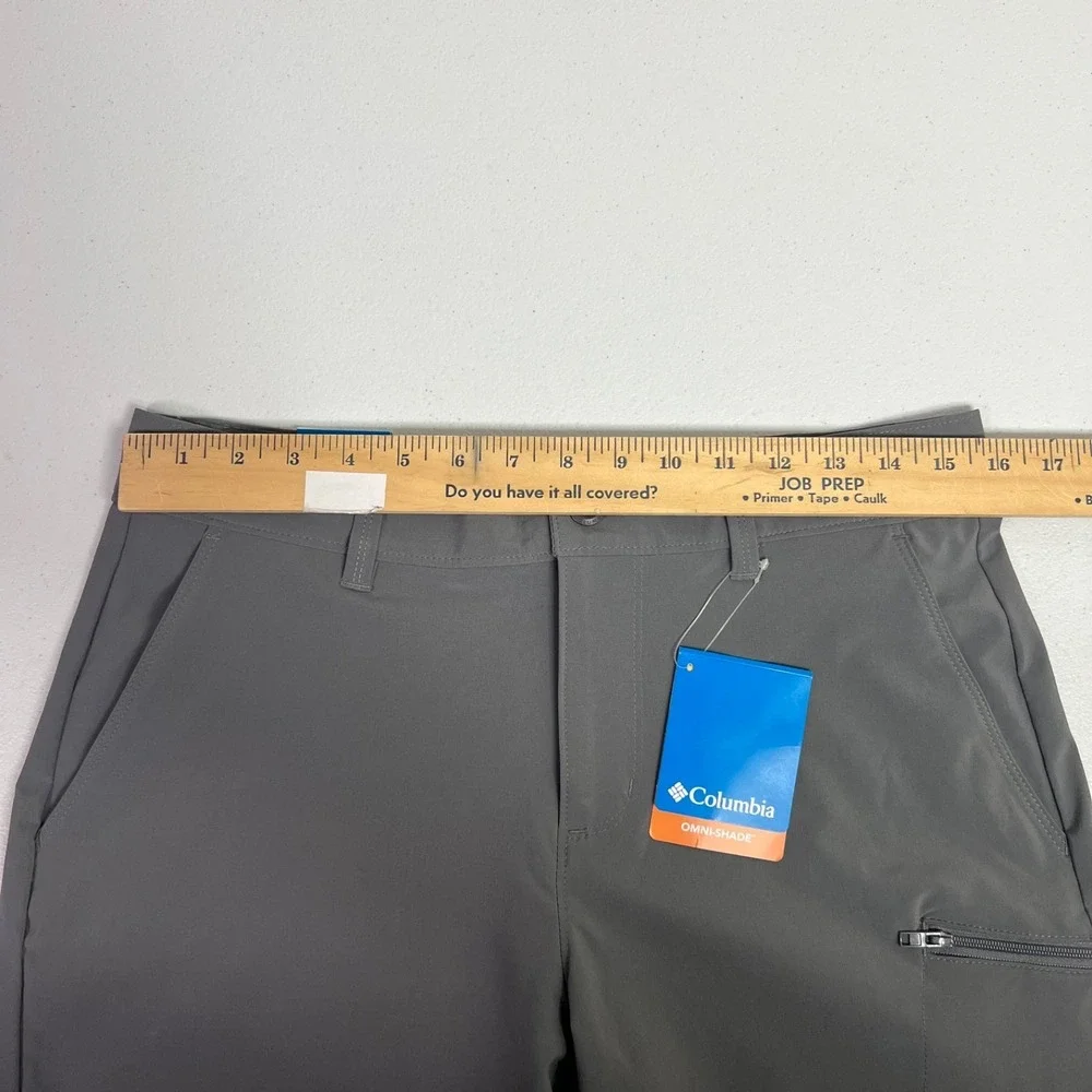 Columbia Narrows Pointe Shorts Mens 30 Gray Stretch Omni Shade Hiking Active NEW